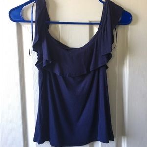 navy off the shoulder top